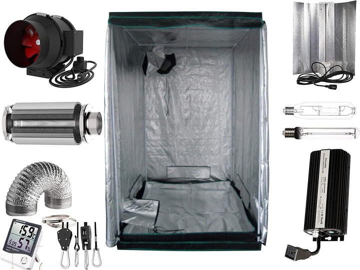 Growbox Komplettset Pro 600 W dimmbar NDL + MH 100x100x200 cm … 100x100x200 Pro, 100x100x200 Pro