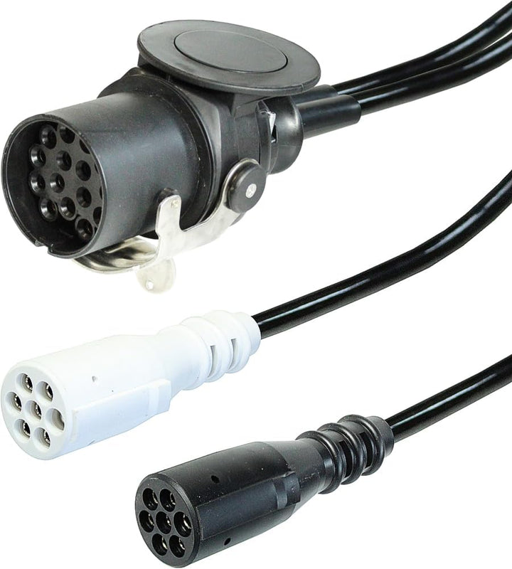 meinAnhängerersatzteil Telekabel Elektrowendel Spiralkabel LKW Kabel 24V 15 pol ISO 12098-2X 7pol.