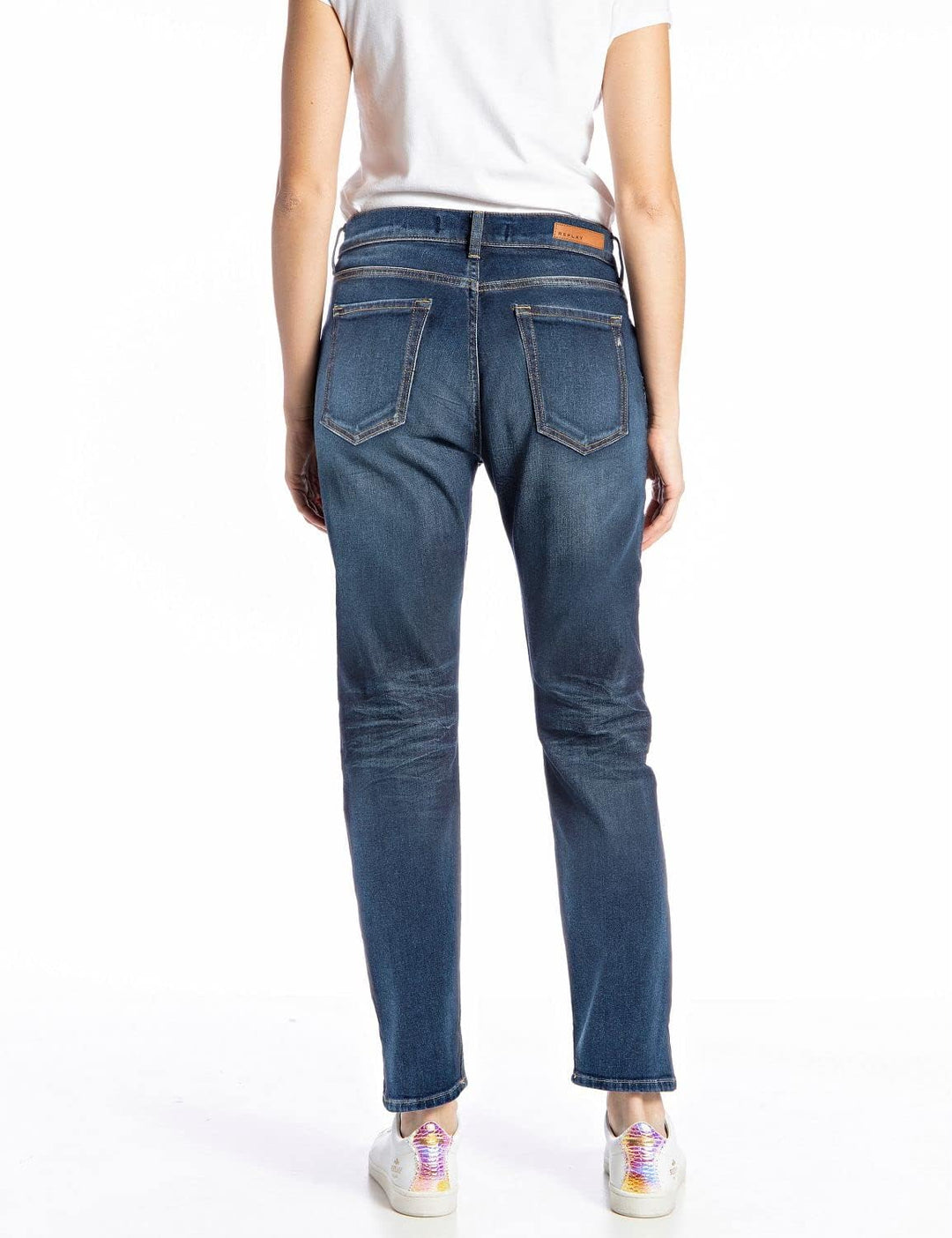 Replay Damen Jeans Marty Boyfit Bio 23W / 30L Dark Blue 007-1, 23W / 30L Dark Blue 007-1