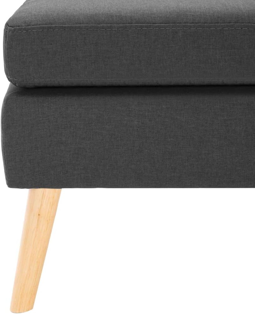 Stoff Pouf, Gepolsterter Sitzhocker, Dekorative Pouff für Schlafzimmer, Wohnzimmer und Gästetoilette