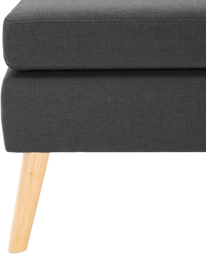 Stoff Pouf, Gepolsterter Sitzhocker, Dekorative Pouff für Schlafzimmer, Wohnzimmer und Gästetoilette