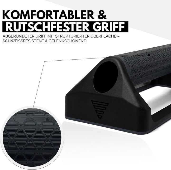 GORNATION Liegestützgriffe, Push Up Bars mit Silikongriff & rutschfester Gummibasis, Leicht & Transp