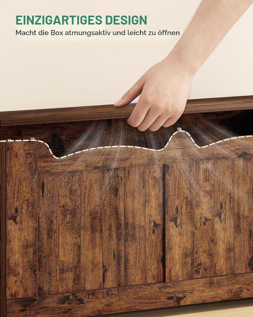 Hzuaneri Schuhbank, Sitzbank mit Stauraum, Sitztruhe, 2 Sicherheitsscharniere, Aufbewahrungsschrank,