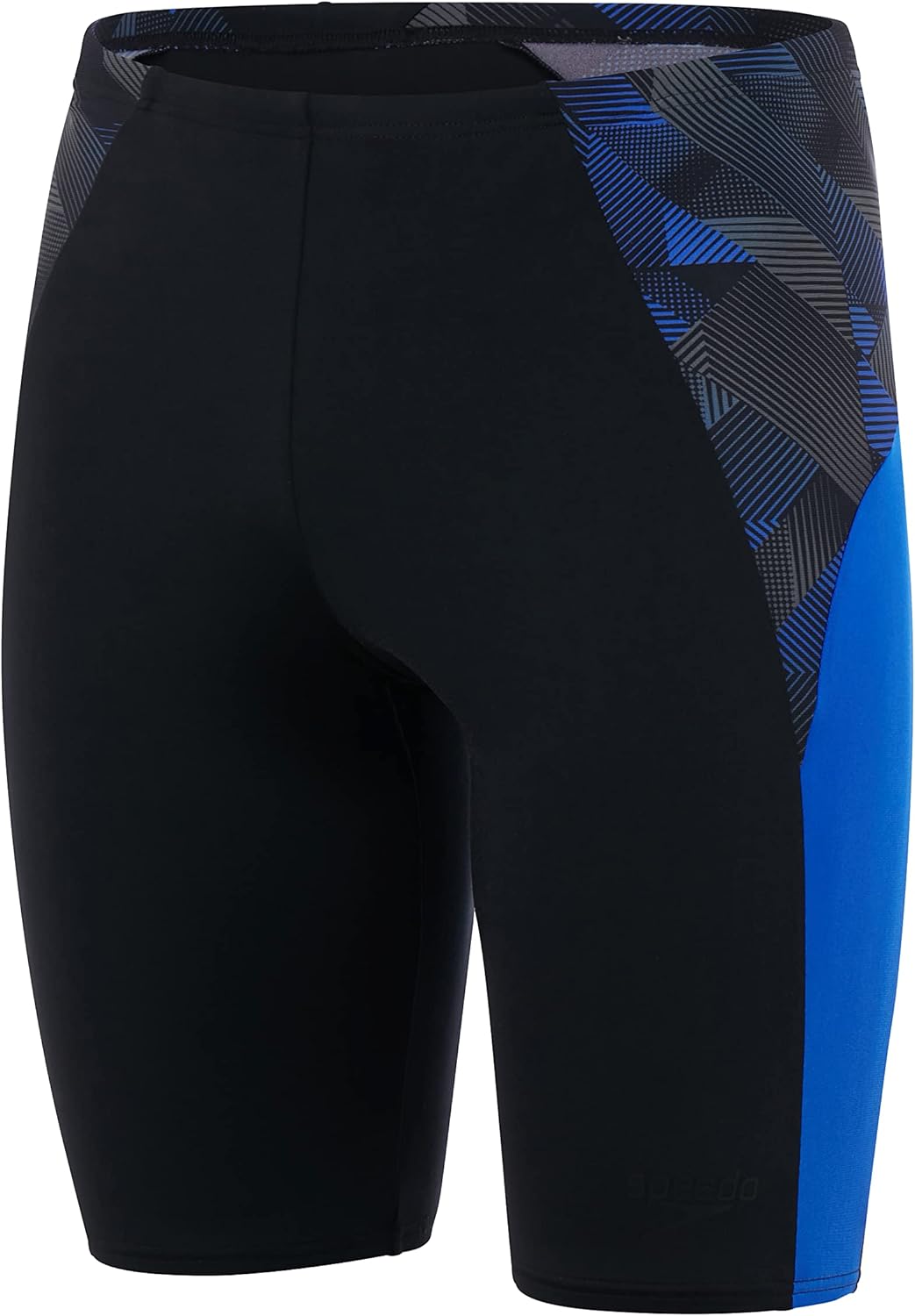 Speedo Herren Eco Endurance+ Splice II Badehose Schwarz/Blau Flame/Usa Anthrazit 26, Schwarz/Blau Fl