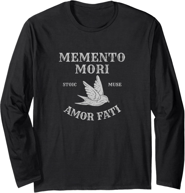 Stoisches Zitat | Amor Fati | Gebrannte Orange Langarmshirt