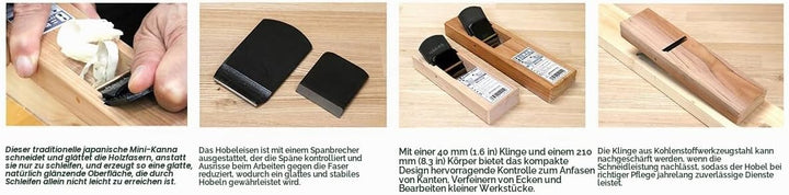 Doppelbett, klein, Japanischer Bankhobel, 40 mm x 210 mm