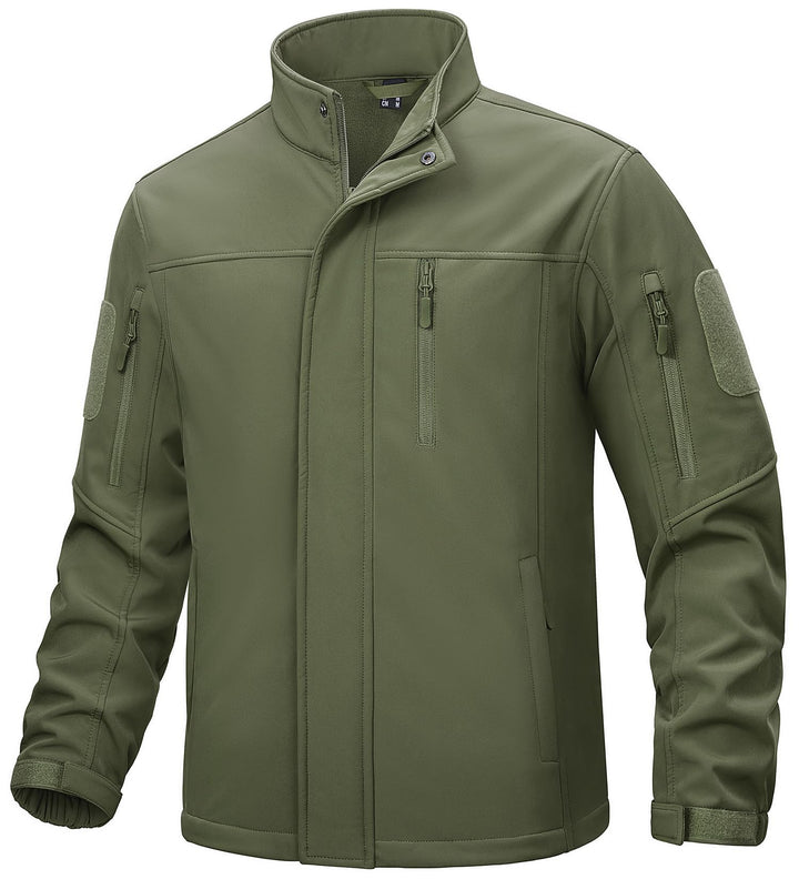 TACVASEN Herren Softshell Jacke Winddichte Outdoorjacke Übergangsjacke mit Reissverschlusstasche L A