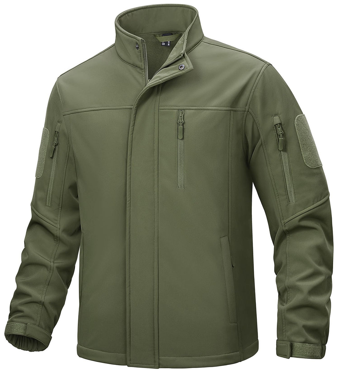 TACVASEN Herren Softshell Jacke Winddichte Outdoorjacke Übergangsjacke mit Reissverschlusstasche L A
