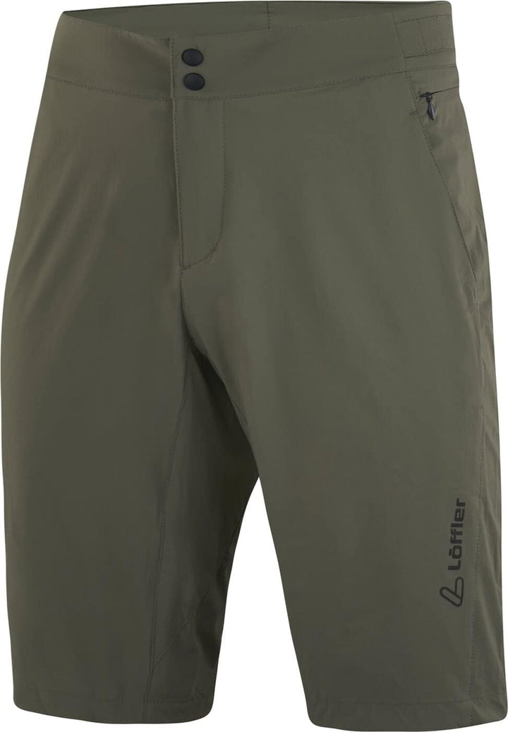 Löffler Herren Grav-E Assl Radhose kurz Bike Shorts 46 Olive, 46 Olive