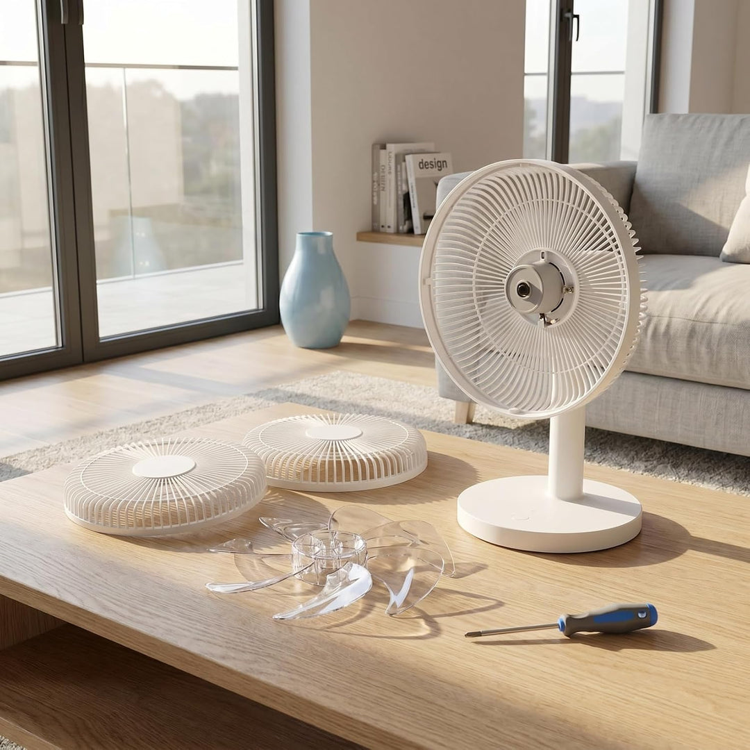 Cabilock Ersatz Ventilatorflügel aus Kunststoff, Lüfterblatt für Tischventilator und Standventilator