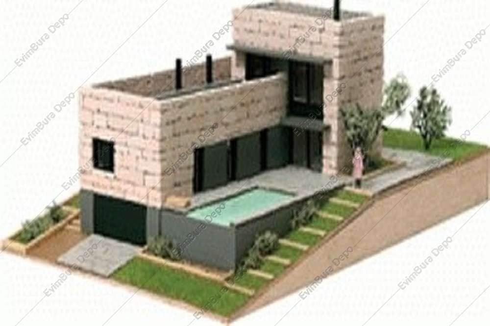 DOMUS-KITS Domus Kits40601 Actual Vilomara Houses Modell, Massstab 1:87, Mehrfarbig