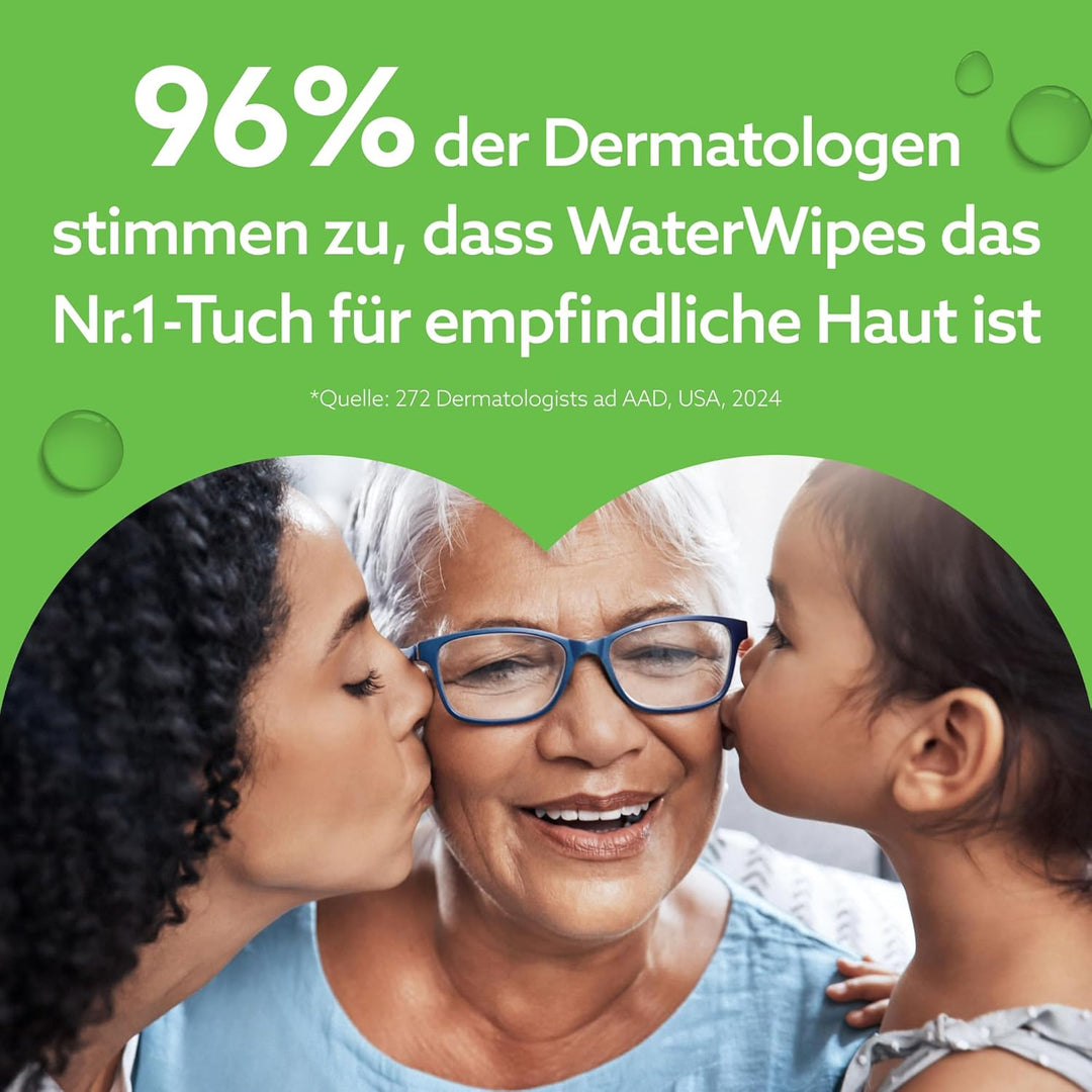 WaterWipes Sensitive+ Hydrating Boost Wipes, Feuchtigkeitsspendende Tücher, 720 Stück (12 Packungen)