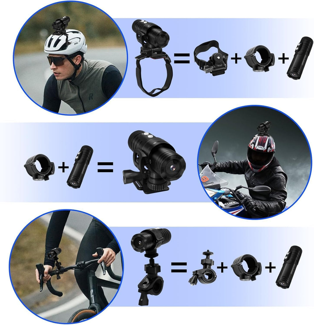 Zeerkeer Action Cam Mini Helmkamera Outdoor-Rekorder wasserdicht Mini Action Videokamera HD 1080p Mo