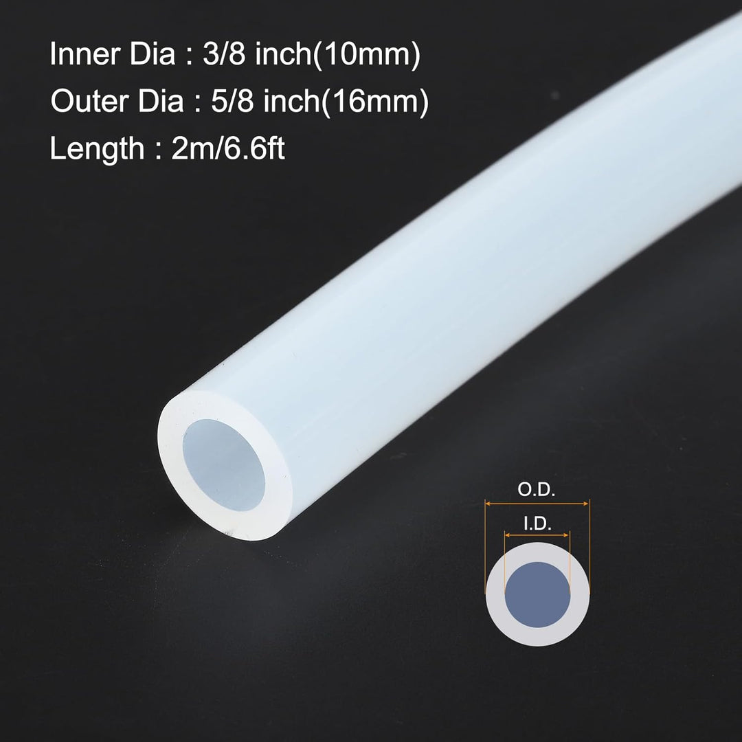 Silikonschlauch Lebensmittelecht 10mm ID x 16mm OD, 2 Meter Kondensatschlauch, Transparenter Wasserl
