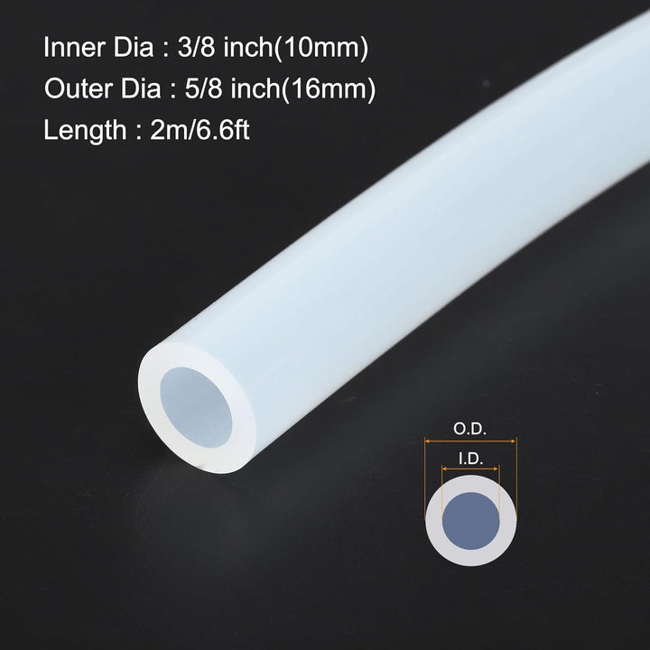 Silikonschlauch Lebensmittelecht 10mm ID x 16mm OD, 2 Meter Kondensatschlauch, Transparenter Wasserl