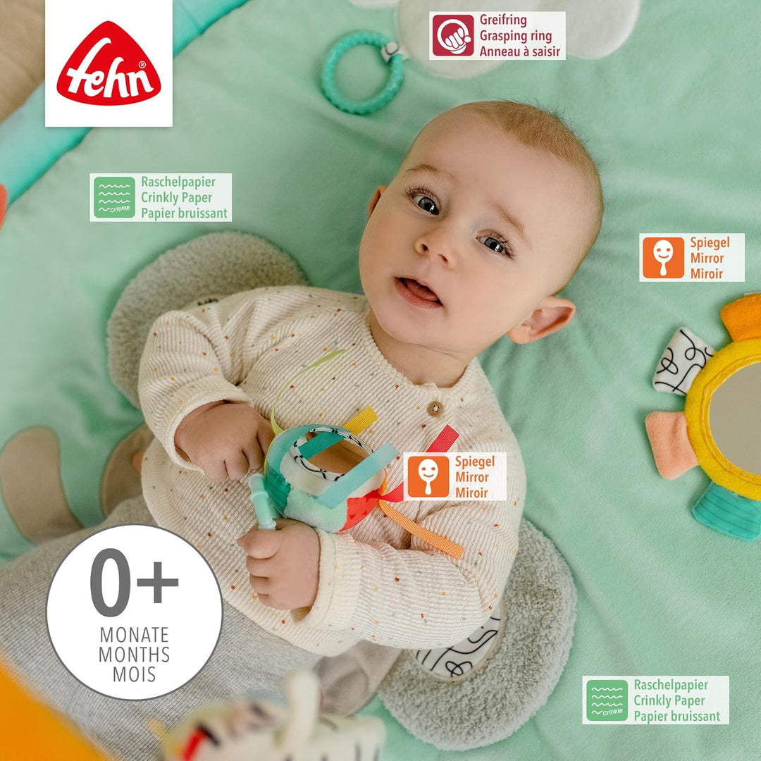 Fehn 3-D-Activity-Decke Koala – Erlebnisdecke mit Spielbogen & abnehmbaren Spielzeugen zum Greifen –