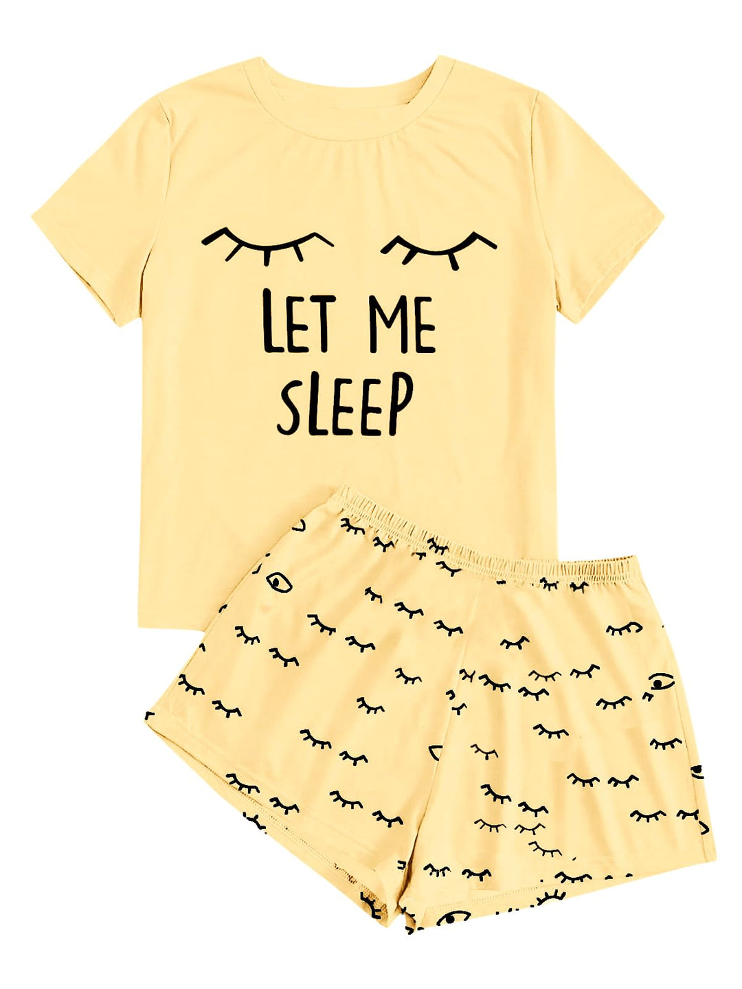 Haloumoning Mädchen Schlafanzüge Sommer Niedliche Shorts Set Bequem Kurzarm Cartoon bedrucktes Pyjam