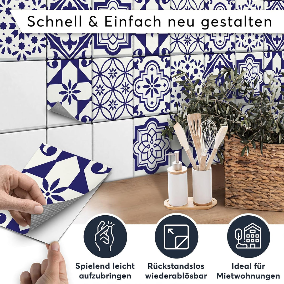 CREATISTO Mosaik Klebefliesen Stickerfliesen Fliesenfolie - Klebefolie Aufkleber für Fliesen I Stick