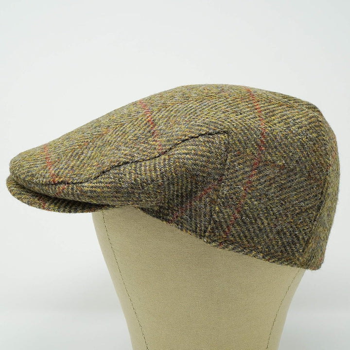 Borges & Scott Nevis Schirmmütze – Schiebermütze aus 100% handgewebter Wolle - Harris Tweed - wasser