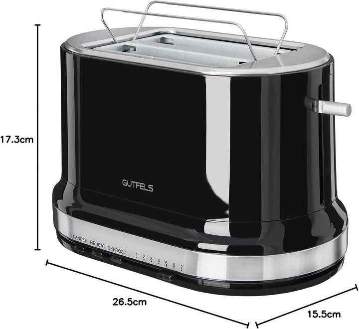 2-Scheiben-Toaster TOAST 2010 S | Integrierter Brötchenaufsatz | Toast-Zentrierung | Perfektes Toast