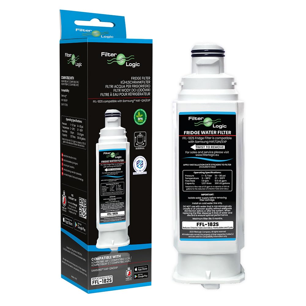 FilterLogic FFL-182S | Wasserfilter kompatibel mit Samsung HAF-QIN, HAF-QIN/EXP, DA97-17376B für DA9