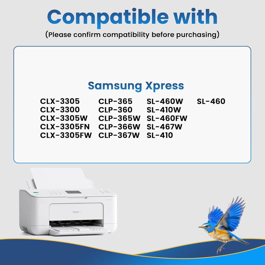Jhaan CLT-P406C CLT-K406S Multipack Toner Kompatibel für Samsung CLX 3305 Toner Schwarz Samsung CLP