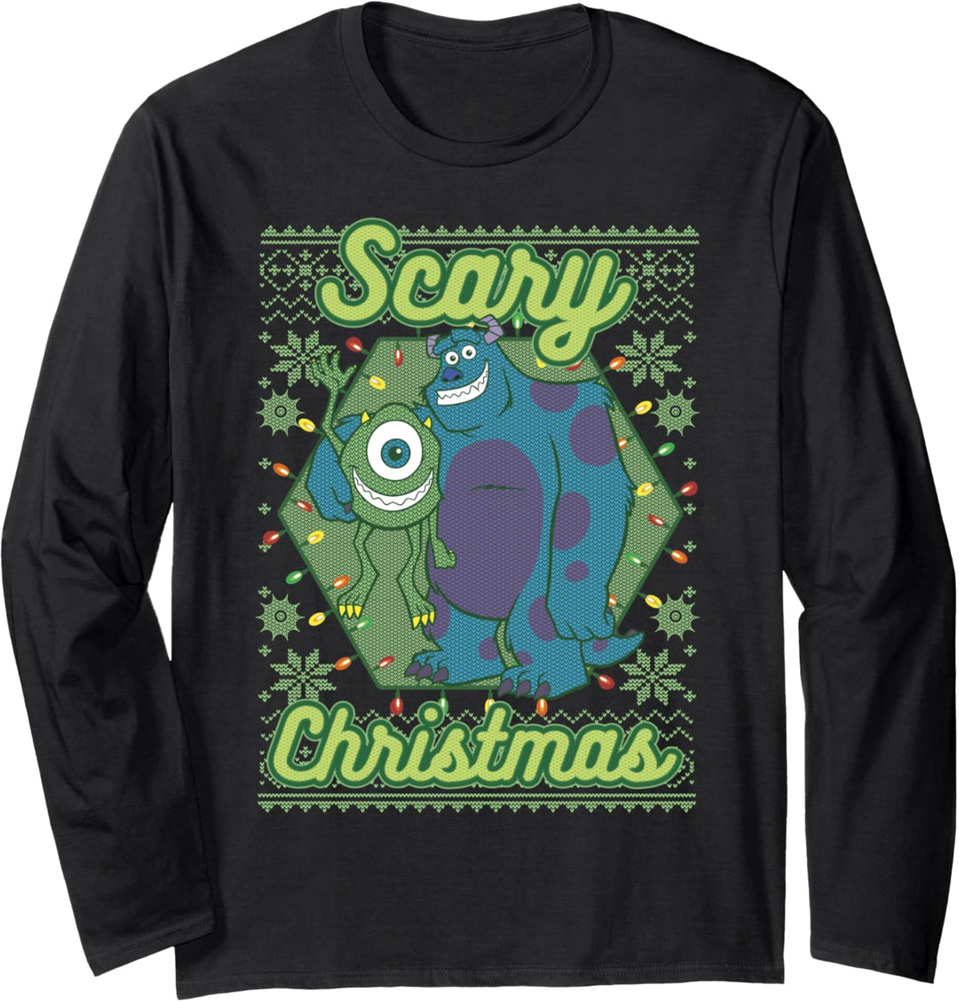 Disney Pixar Monsters Inc. Mike And Sully Scary Christmas Langarmshirt