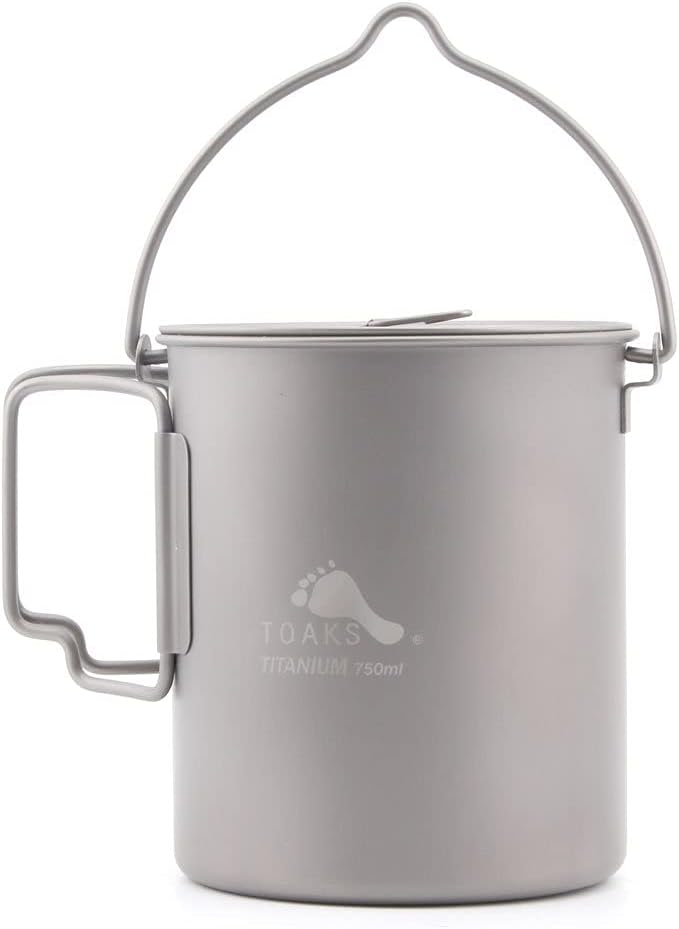 TOAKS Camping Titan Topf Becher Schale (375ml, 450ml, 550ml, 650ml, 700ml, 750ml, 900ml), Outdoor Pi