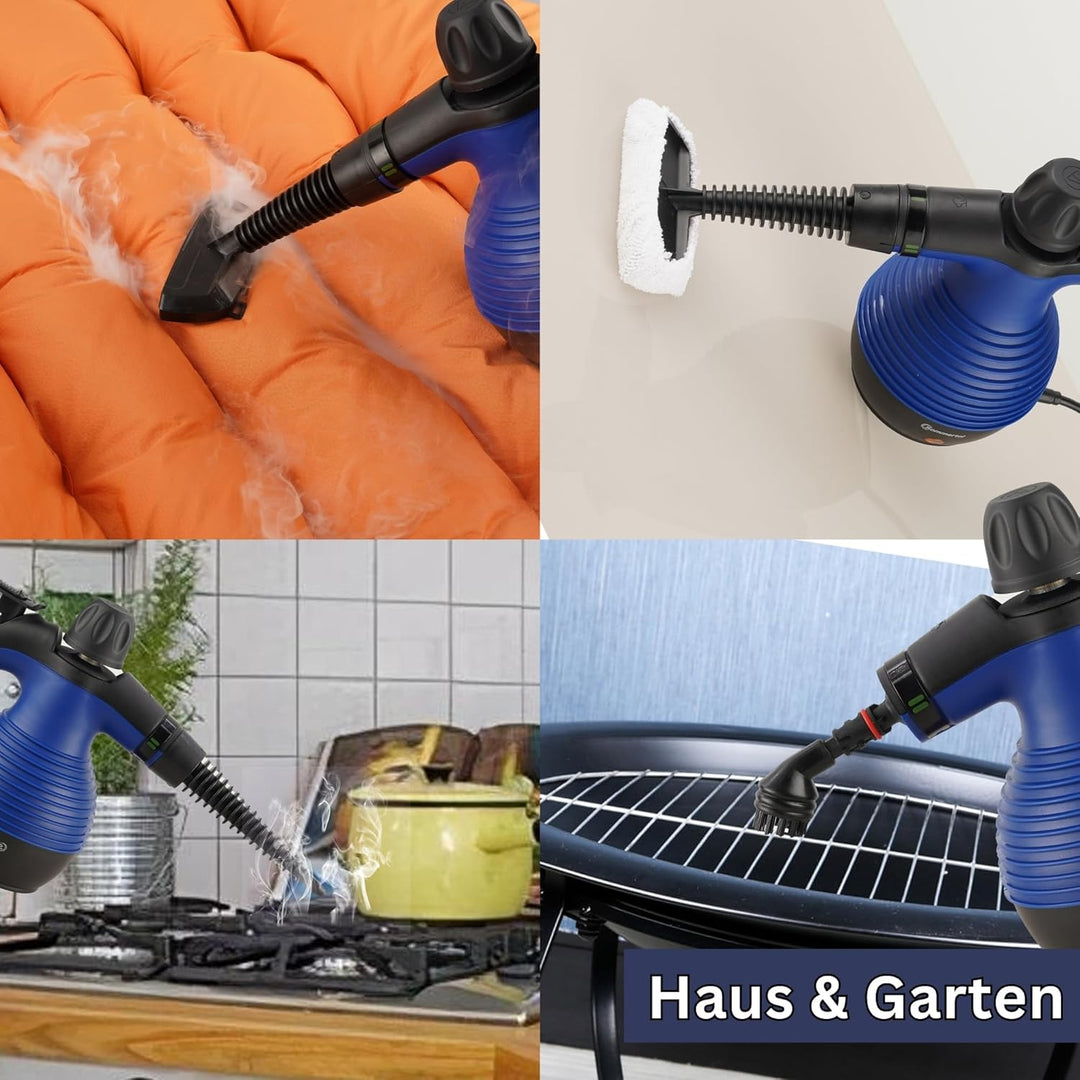 Sommertal Dampfreiniger Handgerät SC350 – Kompakter Hand-Dampfreiniger für alles – Polstermöbel, Fli