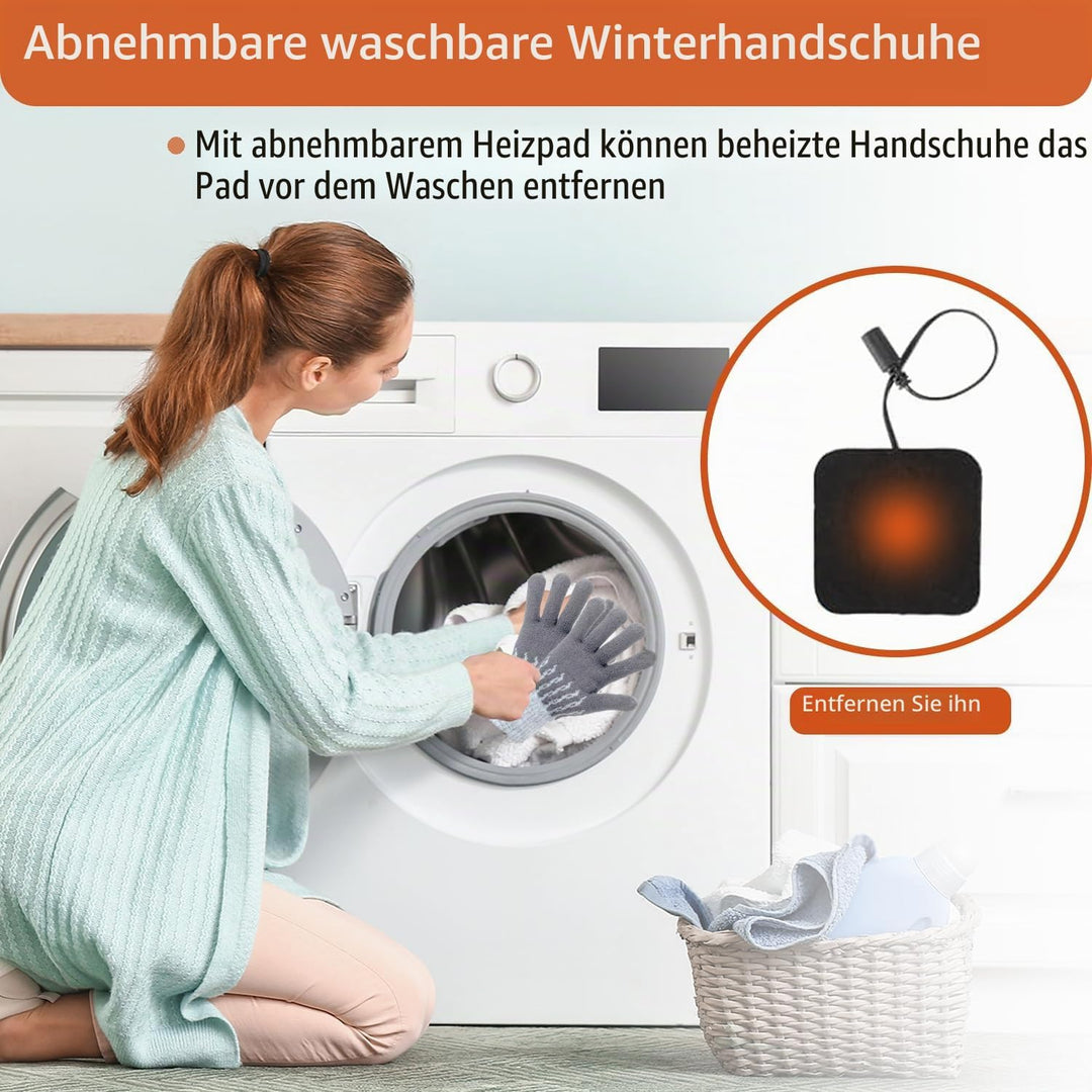 USB Beheizte Handschuhe für Männer Frauen, Winter Hände Warm Handschuh Vollhände Touchscreen Laptop