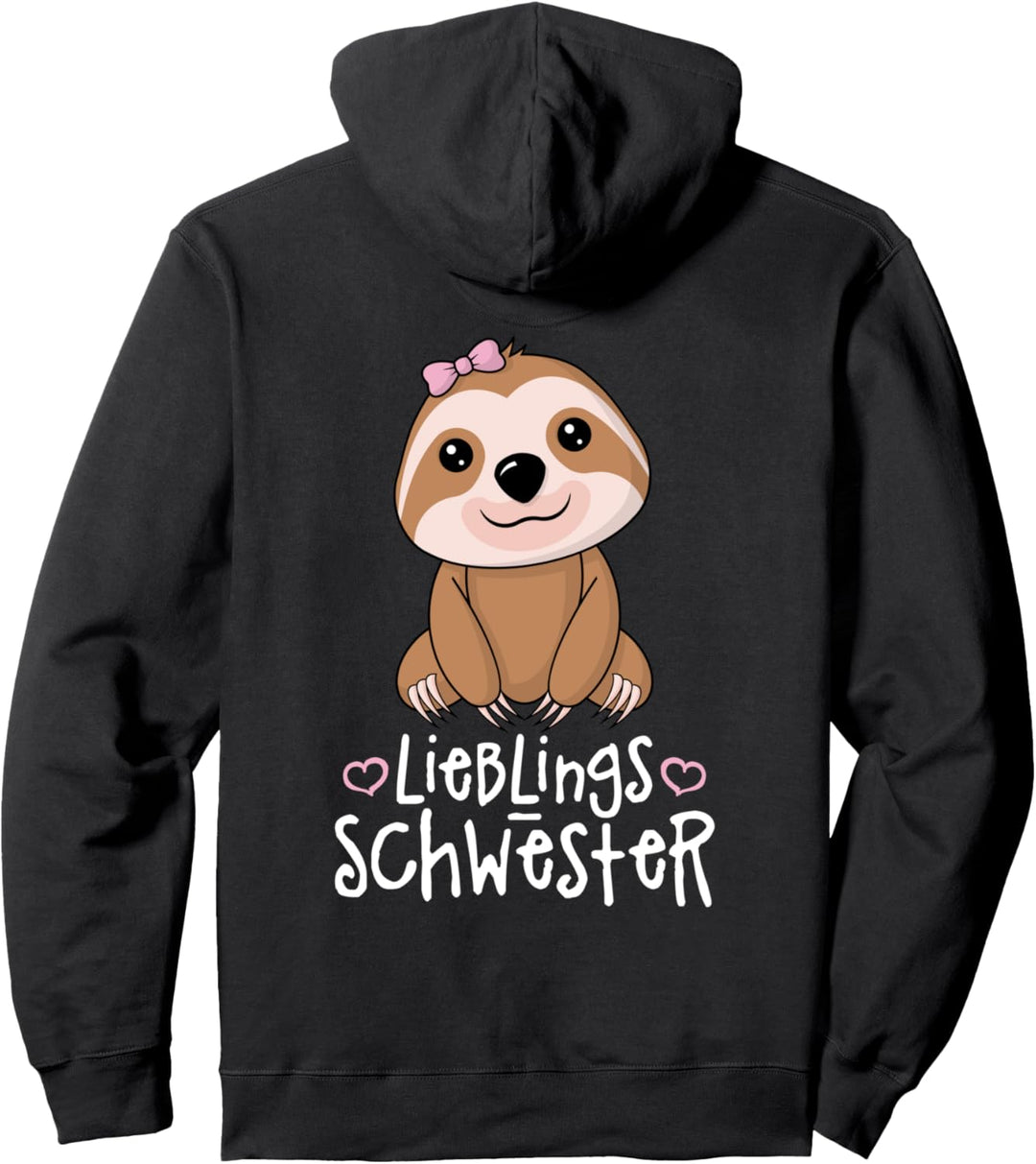 Lieblingsschwester - Beste Schwester Süsses Faultier Geschenk Pullover Hoodie