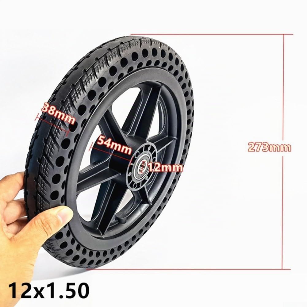 Premium 30,5 cm 12 x 1 5 Vollreifen für schlauchlose Räder, langlebig und sicher (Innendurchmesser 1