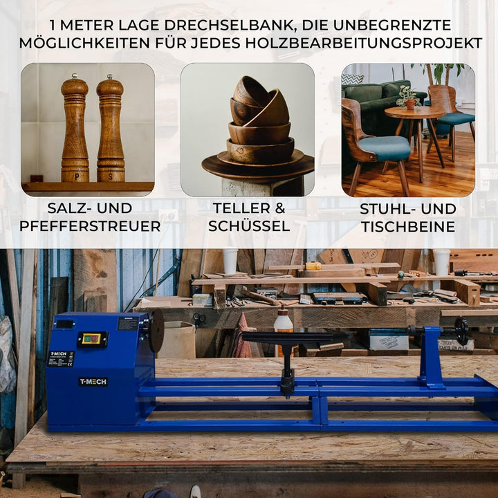 Drehbank Drechselmaschine Drechselbank Kopierdrechselbank 400W Elektromotor Drechseldurchmesser Werk