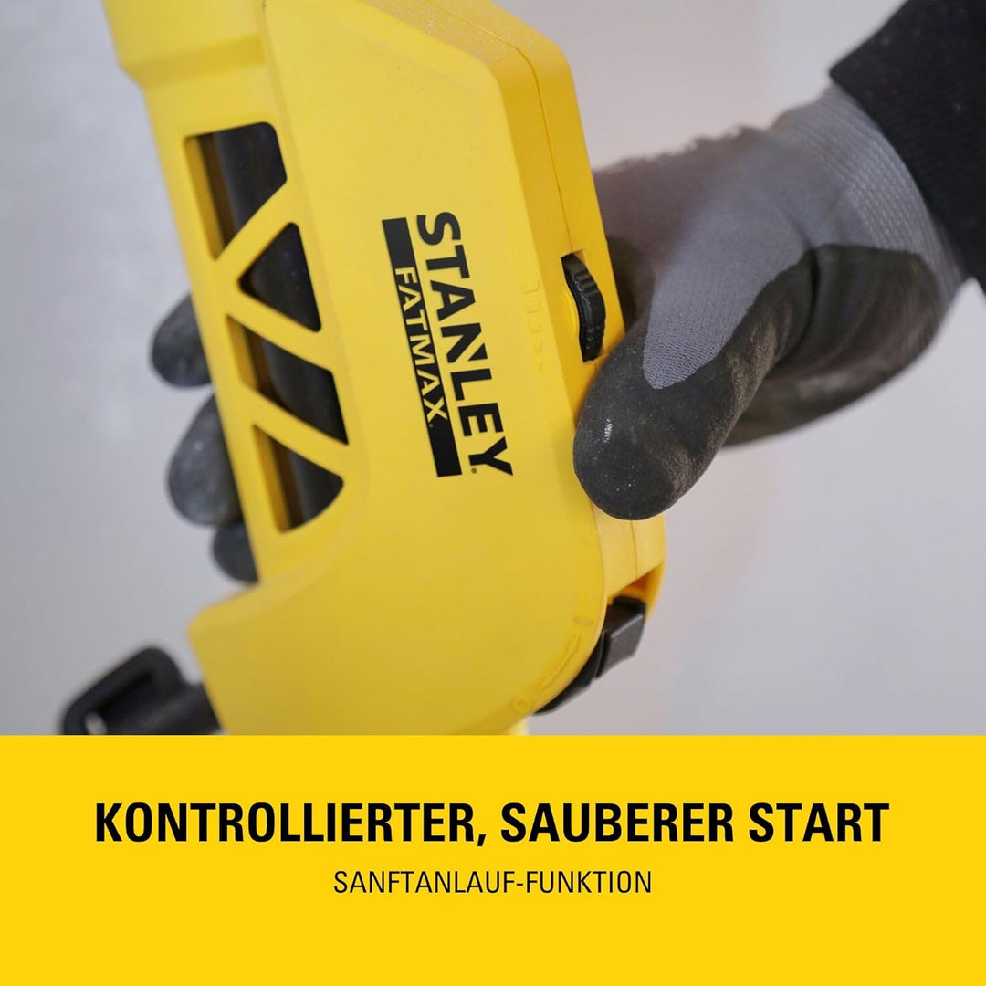STANLEY FATMAX 750W Trockenbauschleifer (225mm) mit Aufbewahrungstasche und 120G Netz-Schleifscheibe