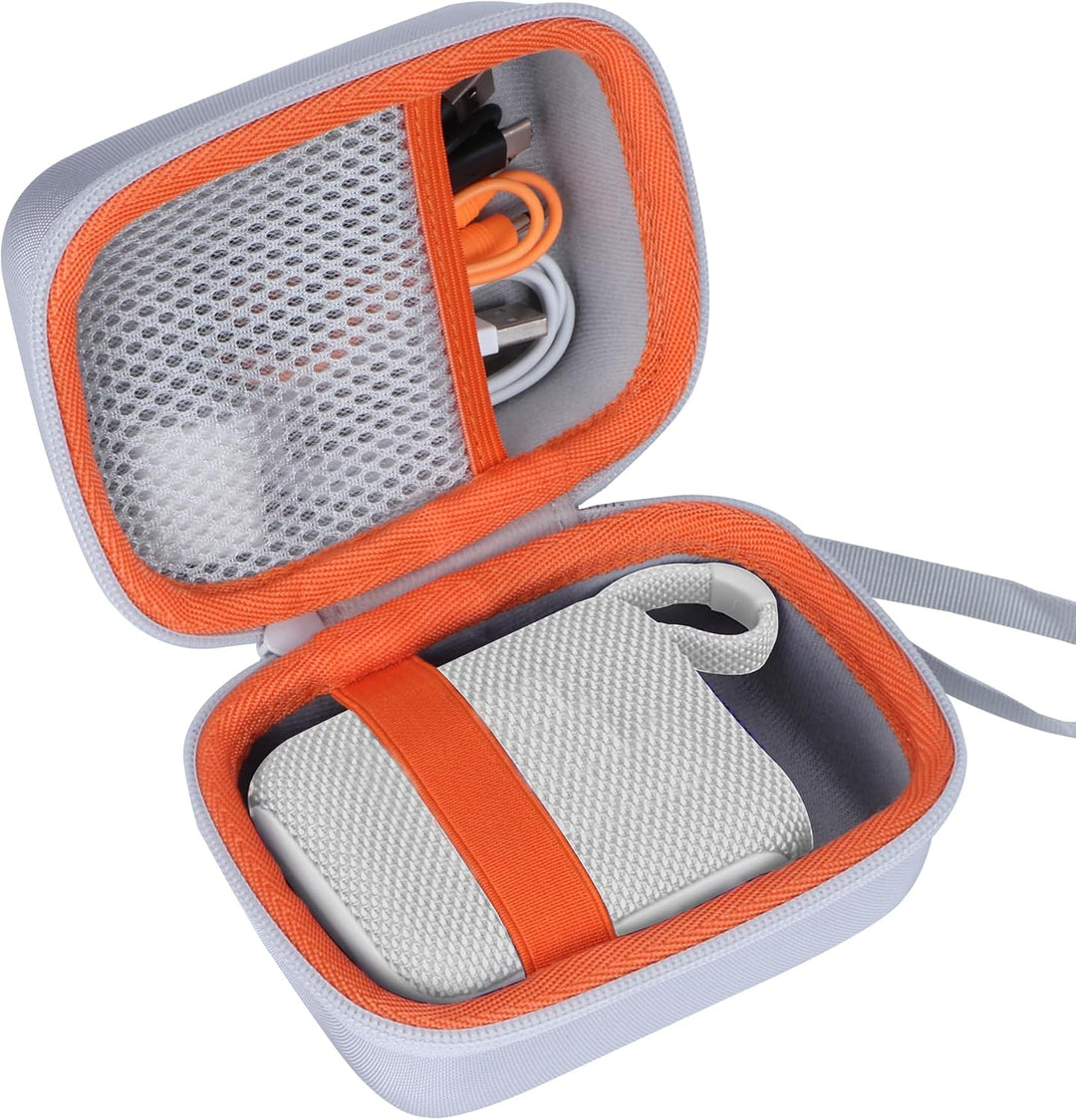Hart Reise Schutz Hülle Etui Tasche für JBL Go 4 / JBL GO 3 Tragbaren Lautsprecher (Weiss), Weiss