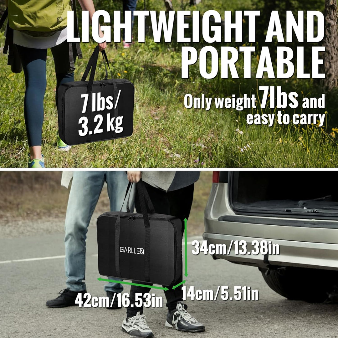 GARLLEN Campingtisch klappbar, 89x40,5cm & 4 höhenverstellbar Klapptisch Aluminium Leicht Mehrzweckt