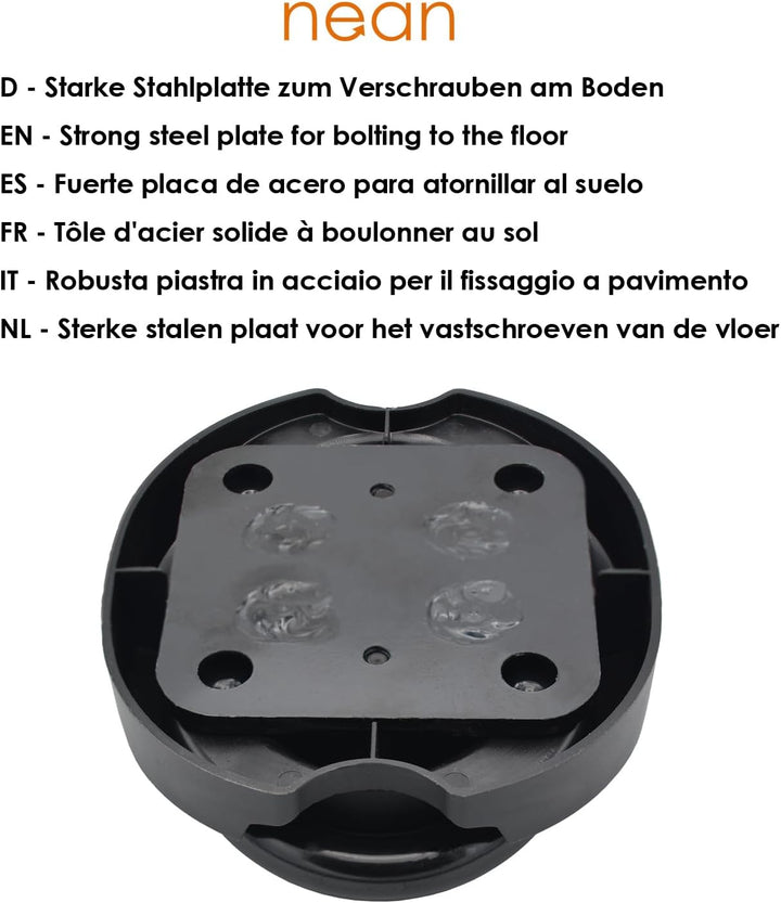 nean Bodenanker, Anker Wand und Boden, Befestigungsanker, Fahrradsicherung, legierter Stahl, Bügelst