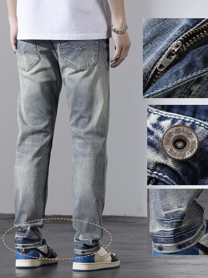 Jeans Herren Leichte Sommerjeans Lang Dünner Leichter Stoff Büro Lang Business Freizeit 28W / 29L 12