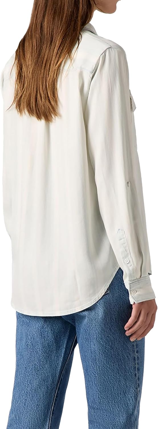 Levi's Damen Doreen Utility Hemd S Colette Stripe Ecru, S Colette Stripe Ecru