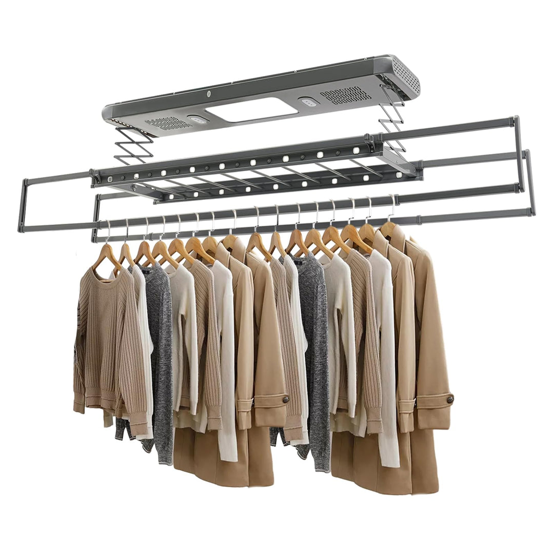 Elektrisch Decken Wäschetrockner, Ausziehbar Deckenmontage Elektrisch Wäscheständer, mit Fernbedienu
