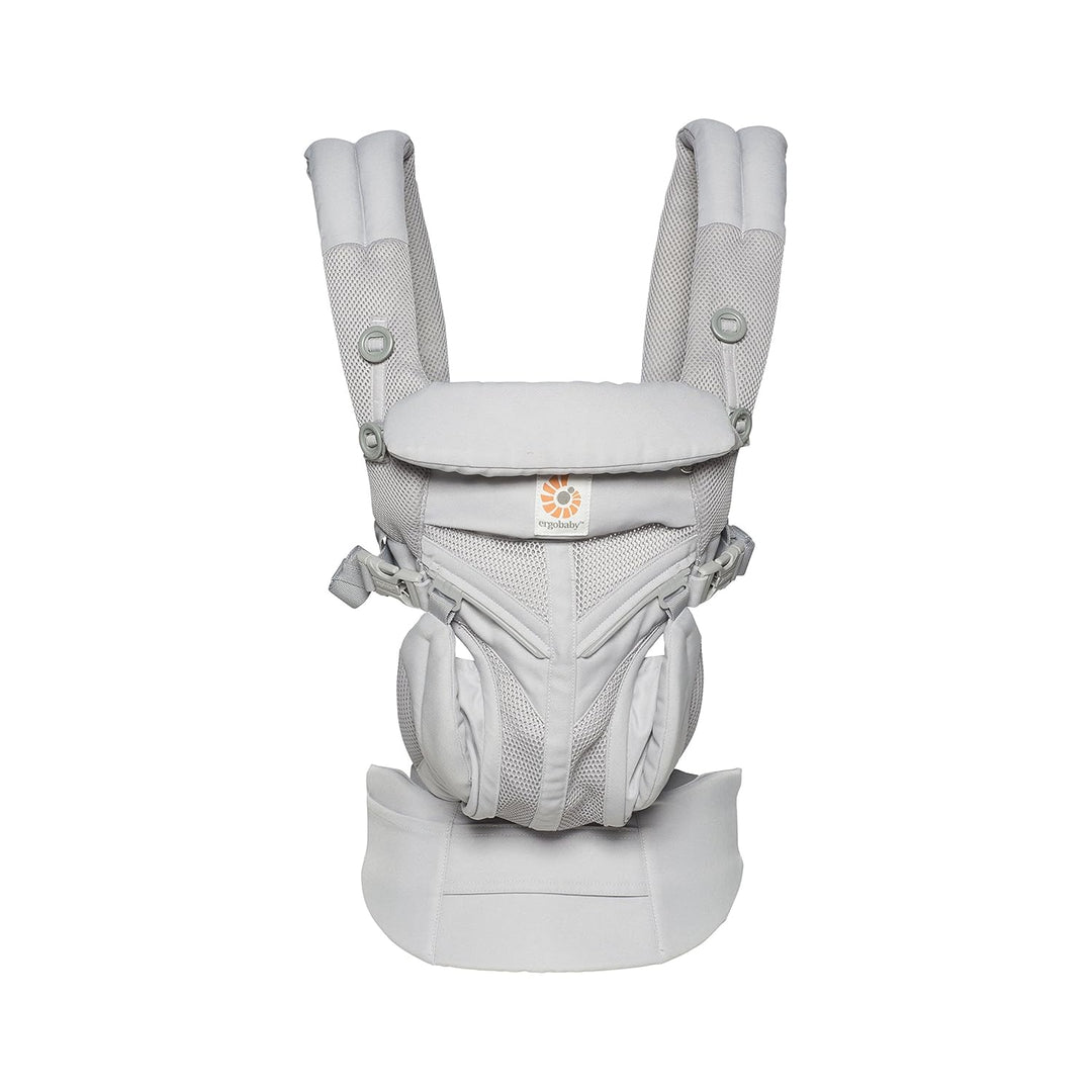 Ergobaby Bundle aus Omni 360 Cool Air Mesh 4-Positionen Babytrage, Pearl Grey + Schultergurtschoner