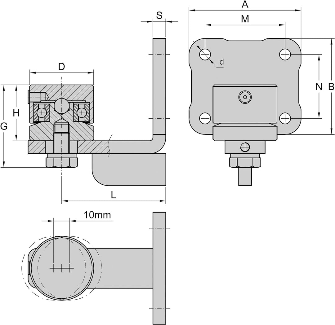 Lötbolzen auf Platine zum Schrauben – kleines Modell Ø 40 mm