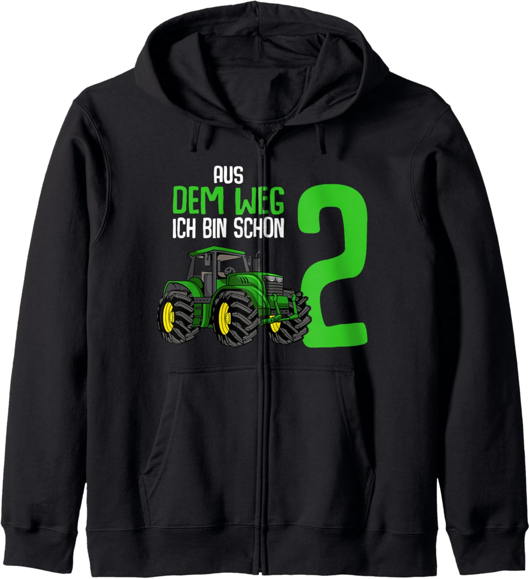 2. Geburtstag Traktor Trecker 2 Jahre Junge Kinder Kapuzenjacke
