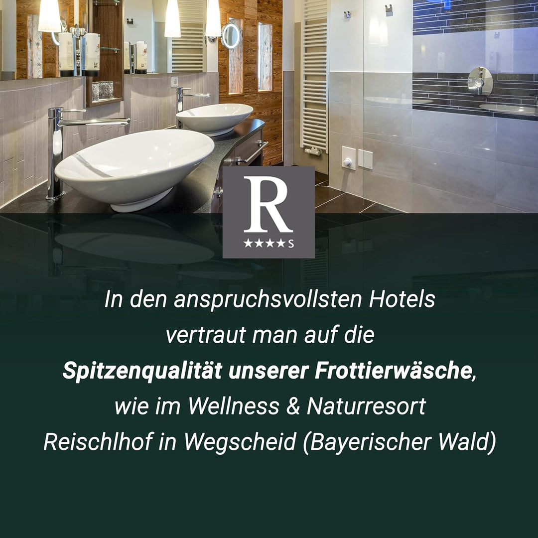 ZOLLNER 4er Set Handtücher, 50x100 cm, Baumwolle, Kochfest, brombeer