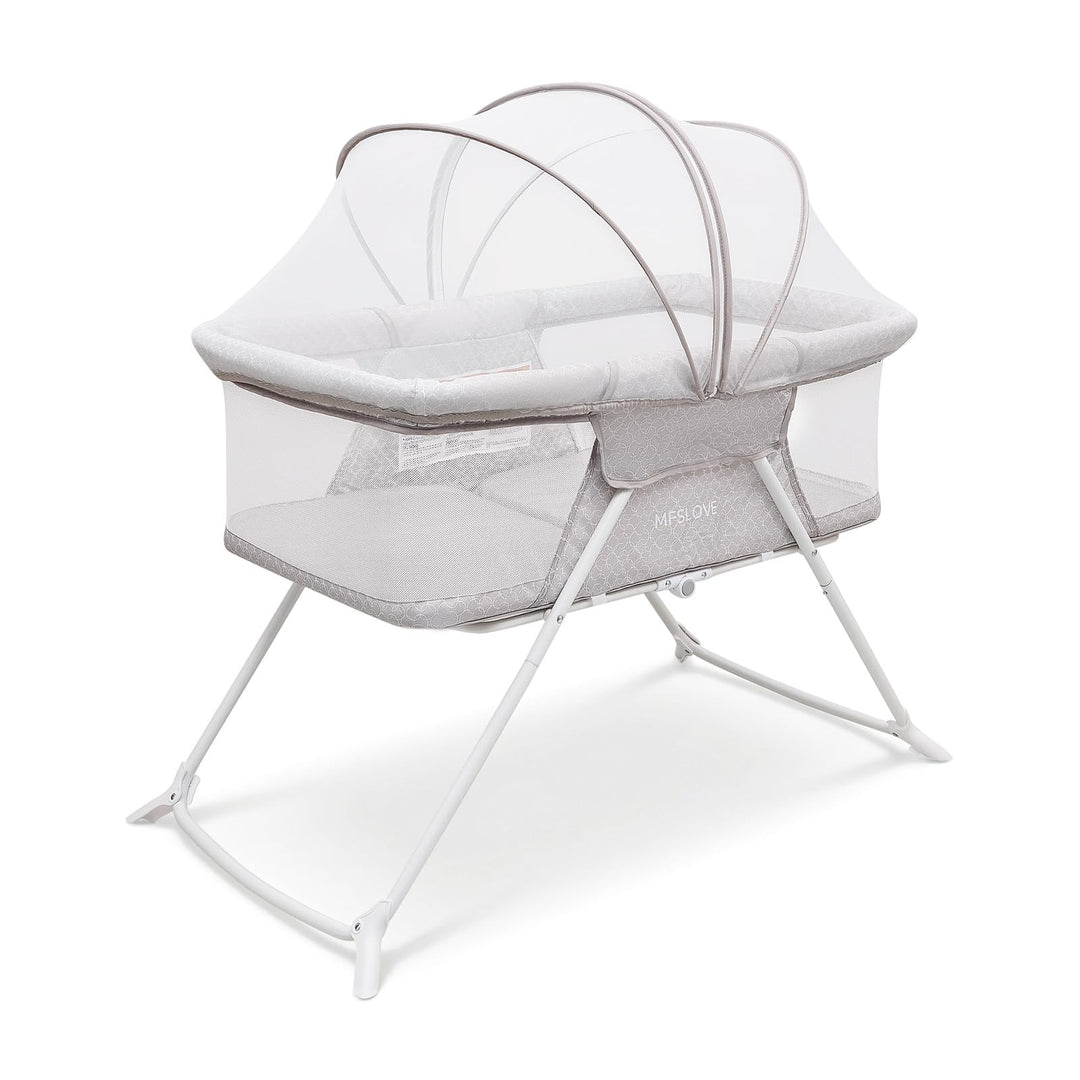 Tragbares Babybett mit Insektennetz, Reisebett, Babywiege, Faltbare Babywiege von Neugeborenen bis 6