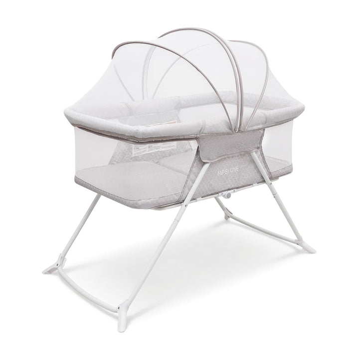 Tragbares Babybett mit Insektennetz, Reisebett, Babywiege, Faltbare Babywiege von Neugeborenen bis 6