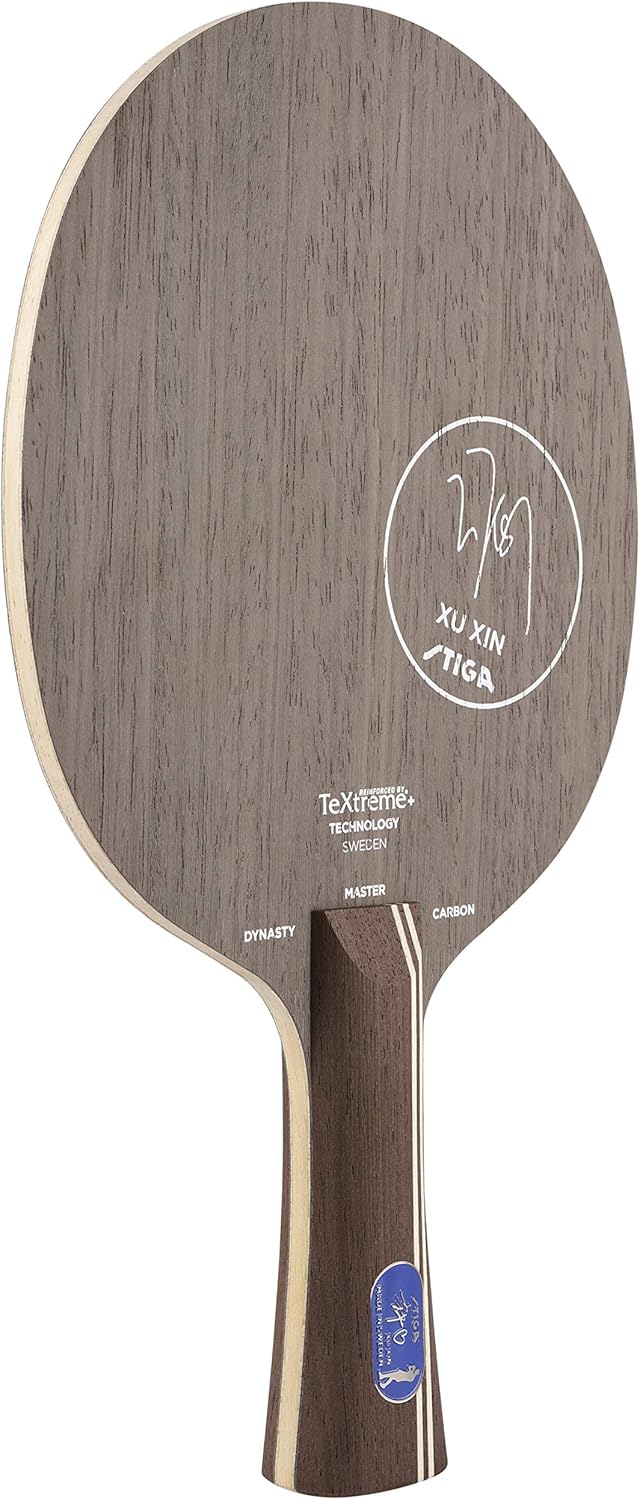 STIGA Unisex – Erwachsene Dynasty Carbon Xu Xin Edition Tishtennis Hölze Master Konkav Braun, Master