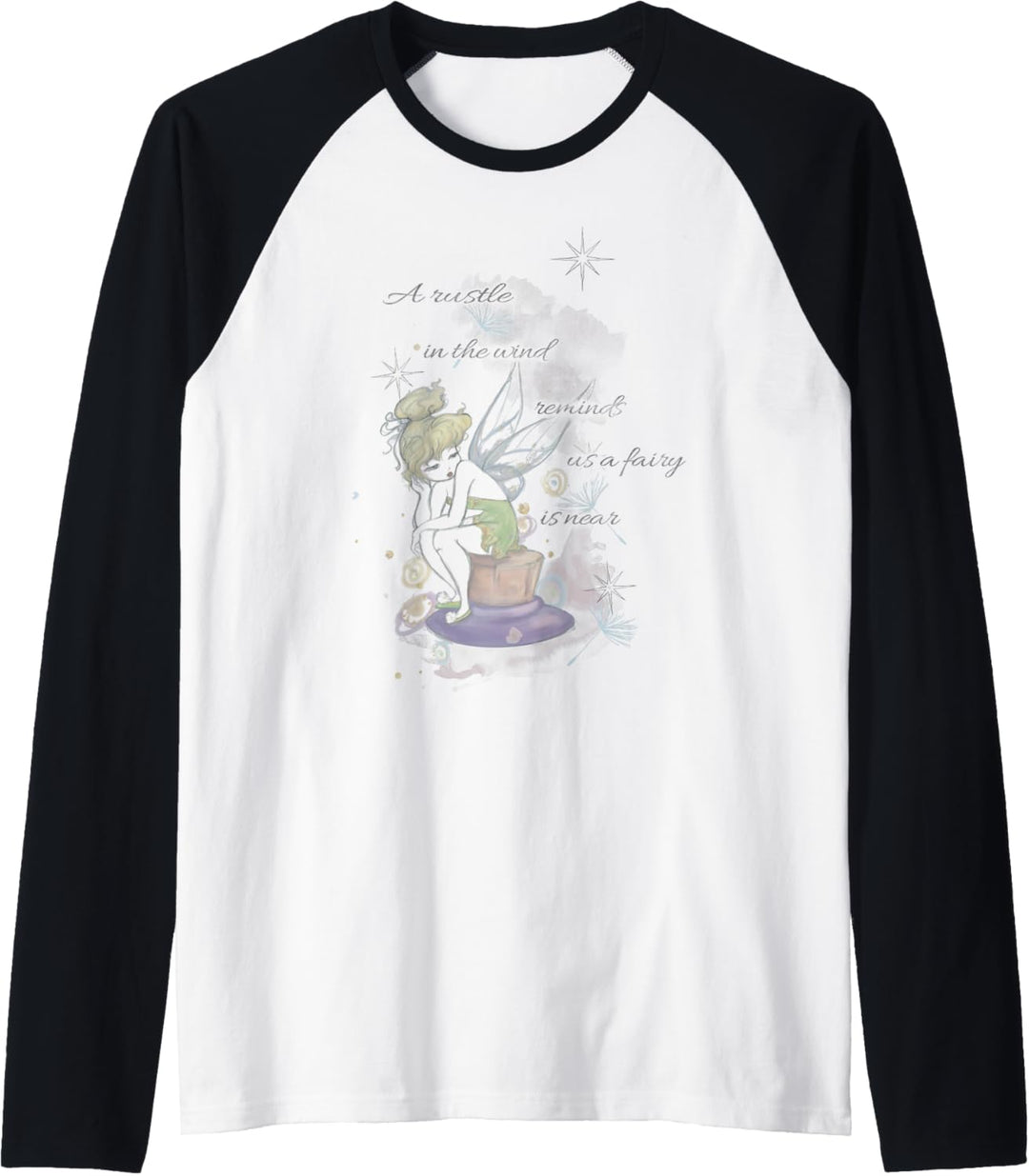 Disney Peter Pan Tinker Bell Fairy Is Near Drawing Raglan
