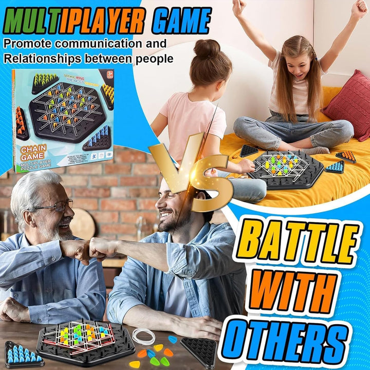 ROMANVIC Triggle Spiel,Triggle Gummibänder Brettspiele,Urlaubs- oder Geburtstagsgeschenk Game für Er