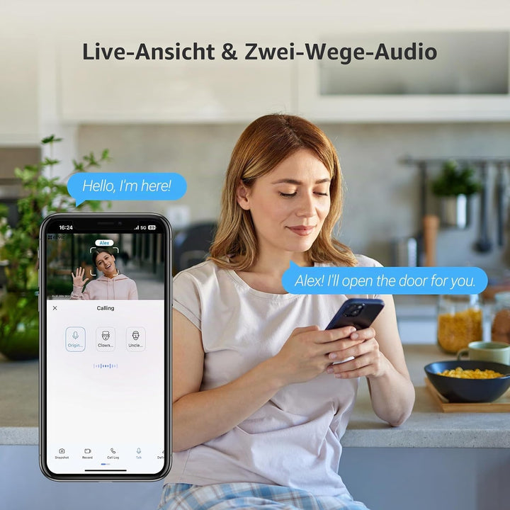 EZVIZ 4K AI Smart Gucklochkamera Kabelloser Türspion, Gesichtserkennung Menschenerkennung, 155° Weit